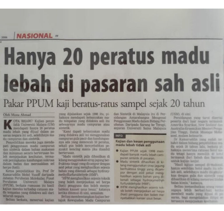 HANYA 20% MADU ASLI DI PASARAN